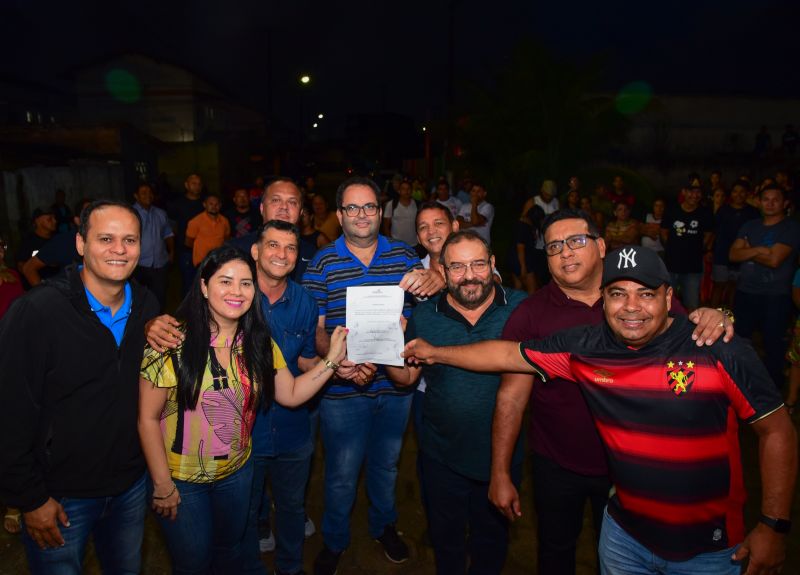Assinatura de Ordem de Serviço da Praça Jader Barbalho na rua Tapajós no Jaderlândia