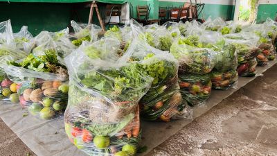 100 cestas de hortifrúti são entregues para famílias de Ananindeua 