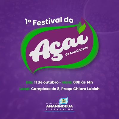 Festival do Açaí será realizado nesta terça-feira em Ananindeua 