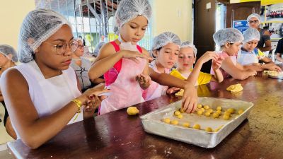 Muita alegria e diversão na Oficina de Culinária para crianças em Ananindeua