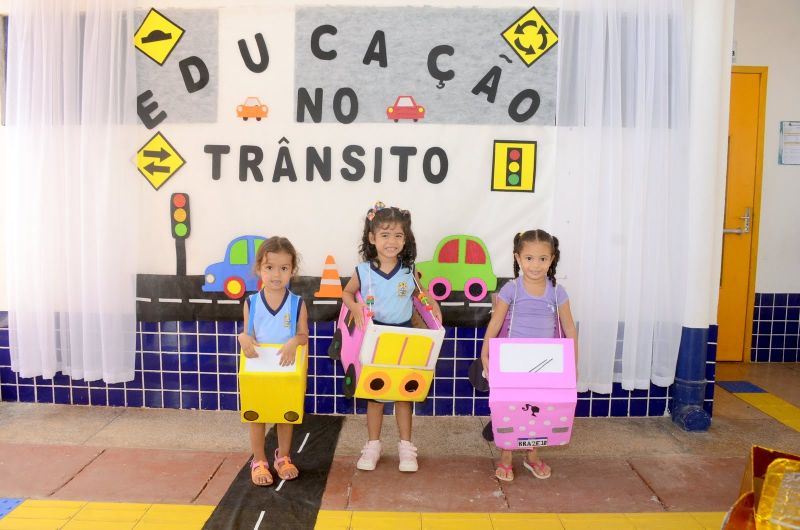 Educação de Trânsito na escola Girassol