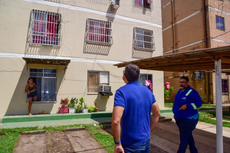 Ato de entrega de requalificação predial do bloco 56 do residencial Bem Viver no bairro Aurá