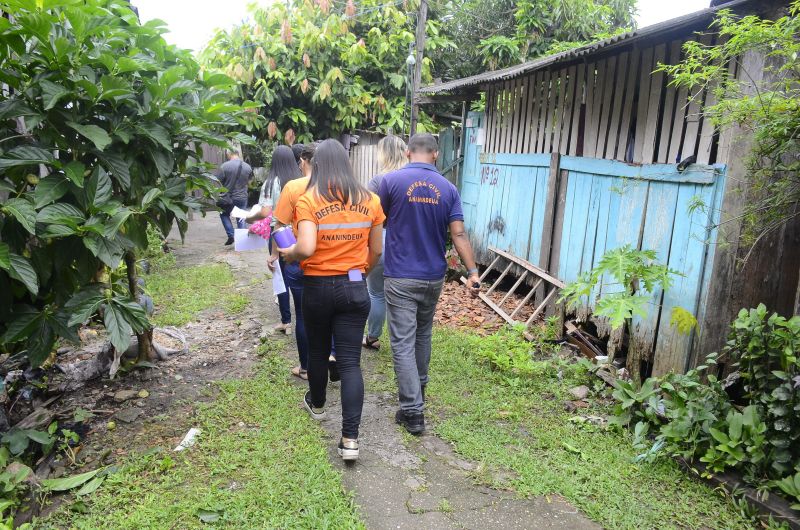 Cadastro e visitas às famílias atingidas pela forte chuva que ocorreu no dia 05 - Água Lindas