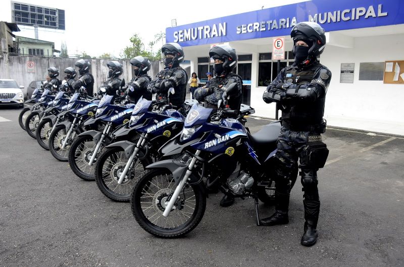 Ato de entrega de motos destinadas ao Motopatrulhamento da Guarda Civil Municipal de Ananindeua