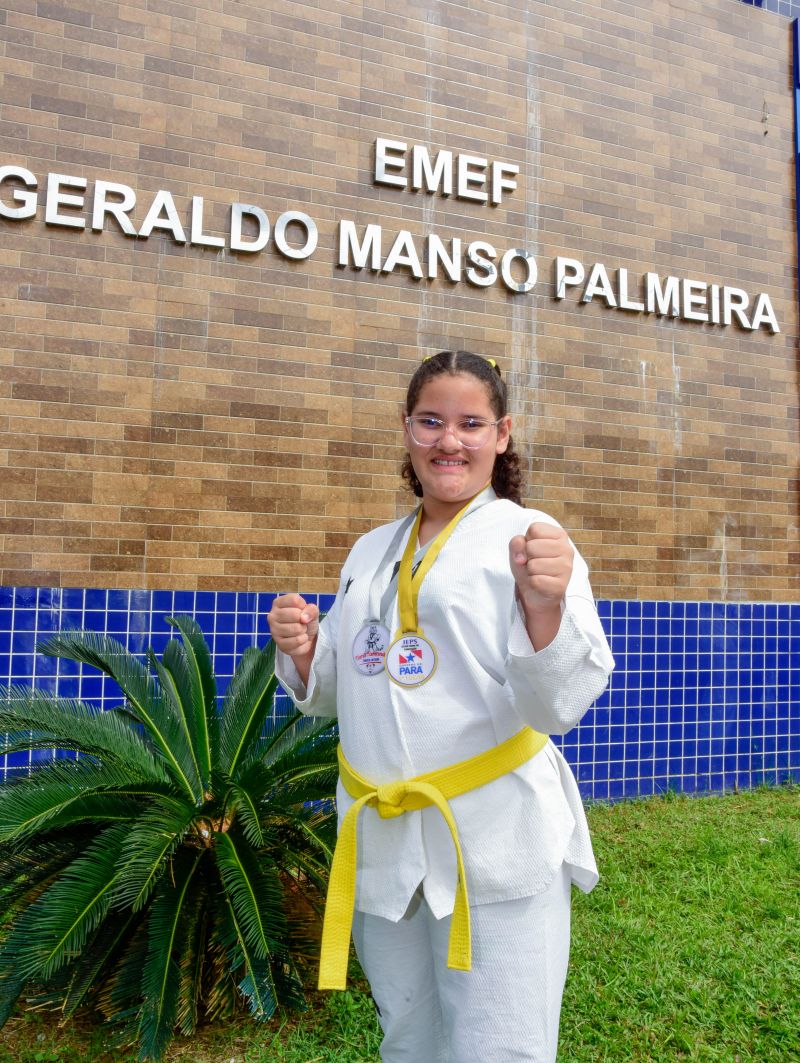 Imagens da aluna Alice Batista Martins que ganhou o JEPS Estadual De Taekwondo