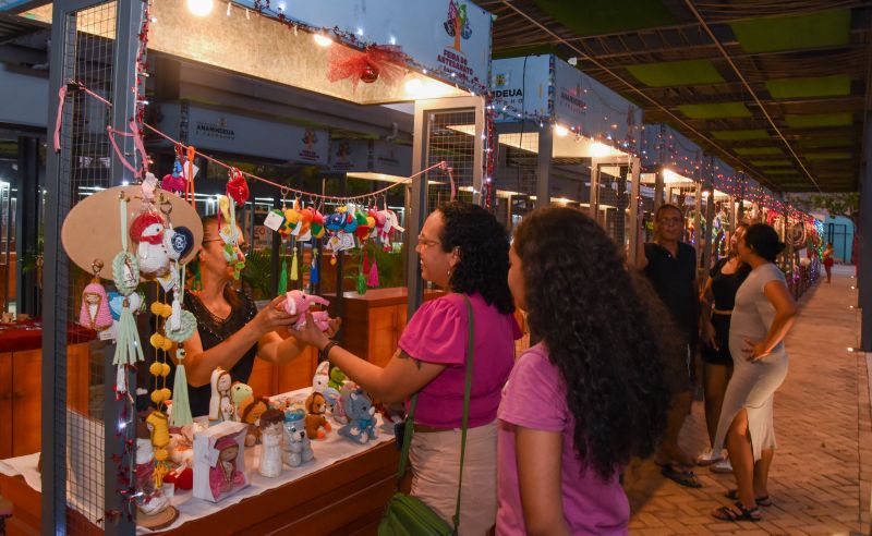 Oficina de crochê e imagens da feira do artesanato