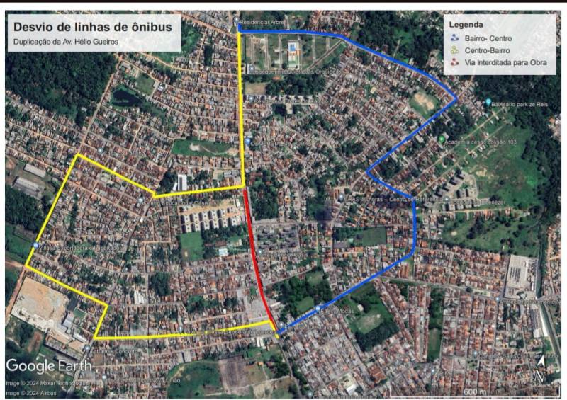 SEMUTRAN  Anuncia  Desvio de Rotas de Ônibus no Bairro 40 Horas Devido às Obras na AV. Hélio Gueiros