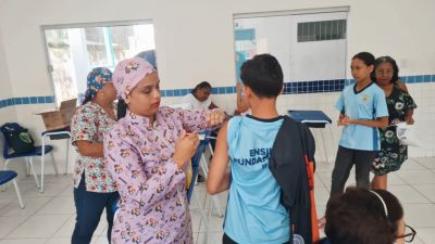 Prefeitura de Ananindeua vacina mais de 5.000 alunos no primeiro semestre do ano