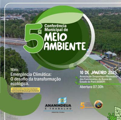 Inscrições abertas para a 5ª Conferência Municipal do Meio Ambiente