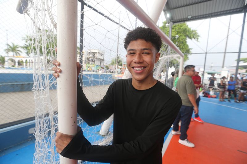 Abertura do Projeto Bom de Bola Bom Escola na praça Tancredo Neve bairro Cidade Nova