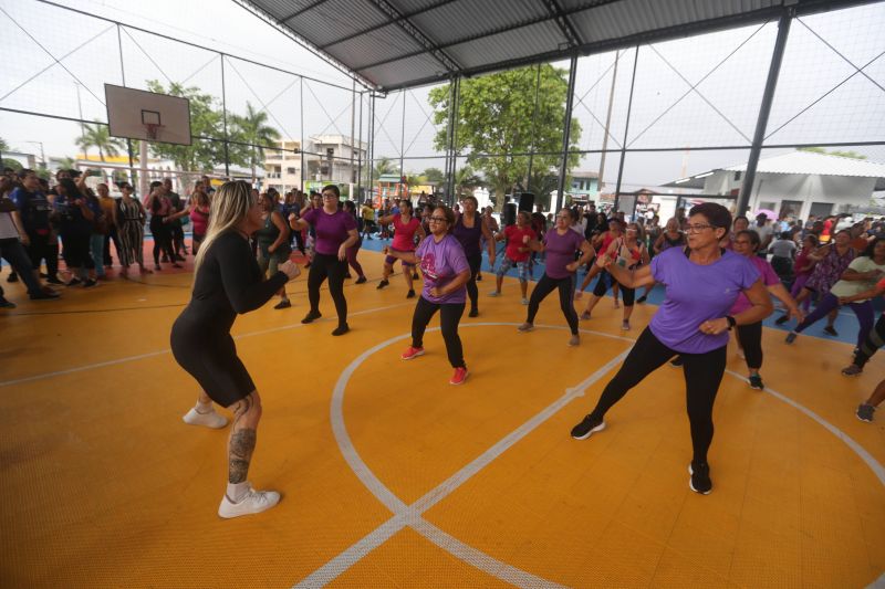 Abertura do Projeto Bom de Bola Bom Escola na praça Tancredo Neve bairro Cidade Nova