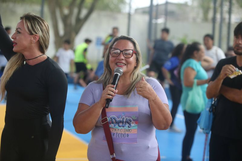 Abertura do Projeto Bom de Bola Bom Escola na praça Tancredo Neve bairro Cidade Nova