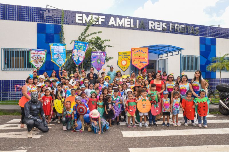 Carna Kids na escola EMEF Amélia Reis no bairro Centro