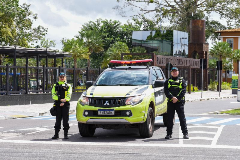 Imagem na faixa no Parque Cultural Vila Maguary e Estrada do Aurá