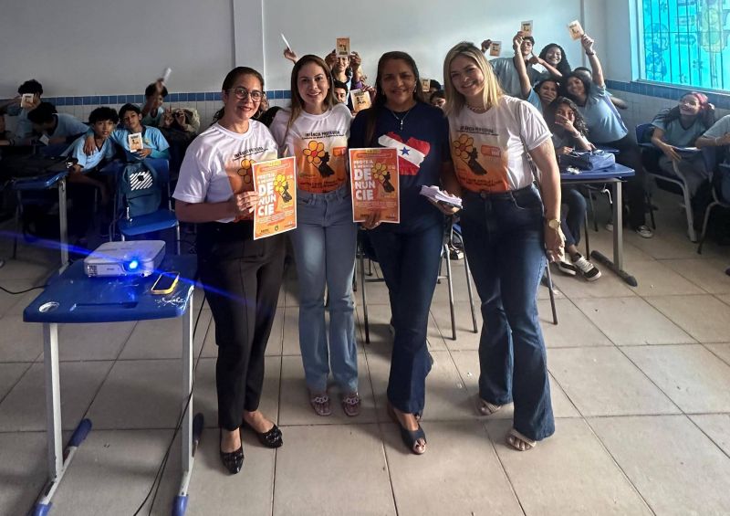 Ação Maio Laranja na escola Novo Tauari