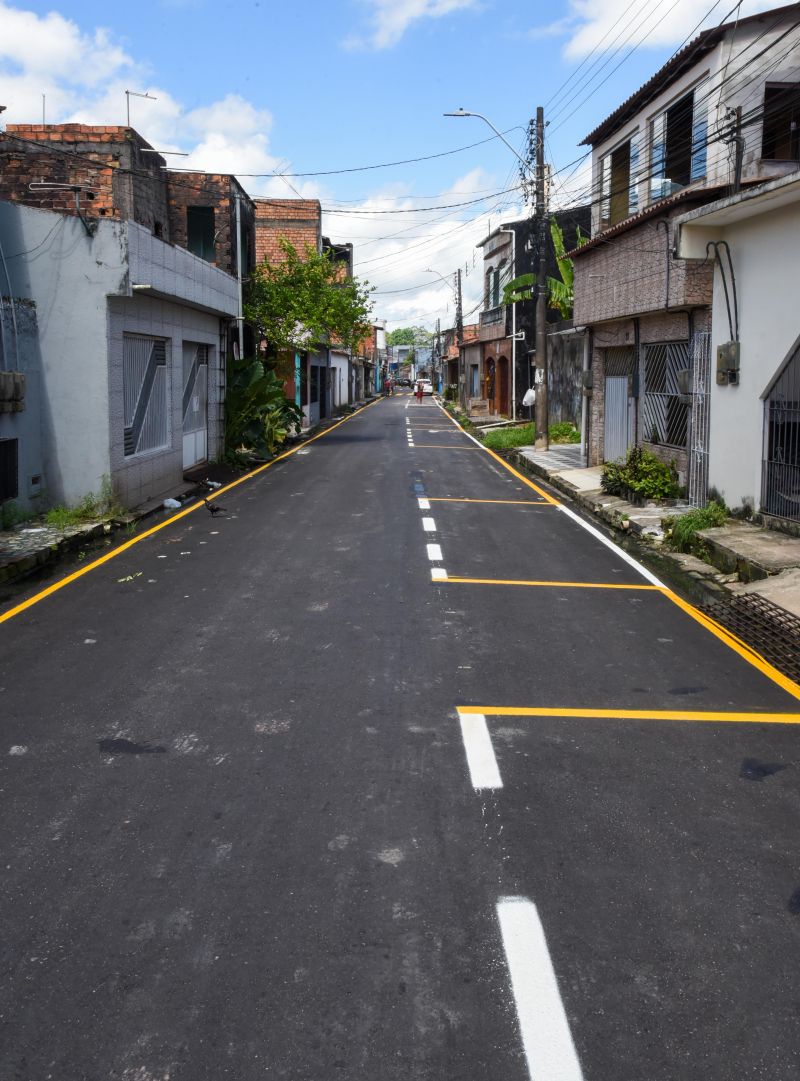 Inauguração Asfáltica com Sinalização na rua Bom Jesus no bairro Centro