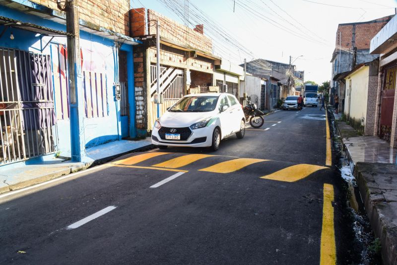 Inauguração Asfáltica com Sinalização na rua Bom Jesus no bairro Centro