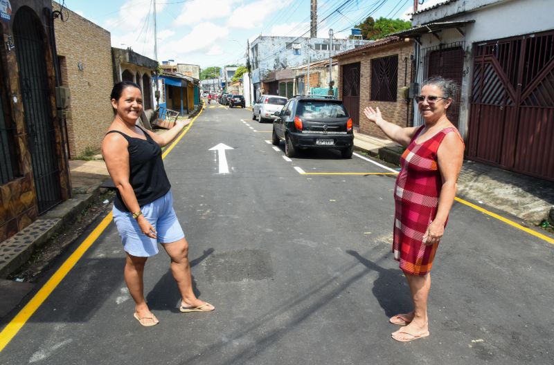 Inauguração Asfáltica com Sinalização na rua Bom Jesus no bairro Centro