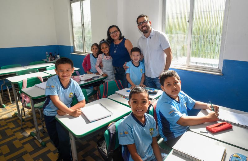 Visita na EMEF Santa Inês com entrega de salas climatizadas