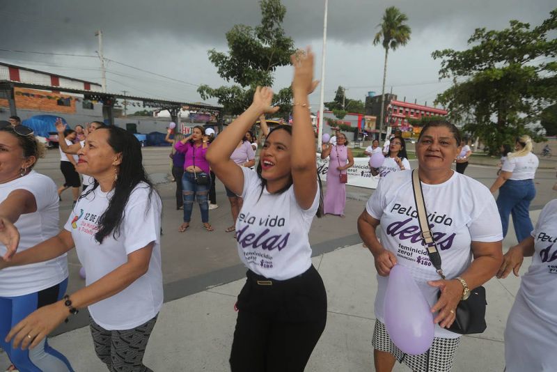 Agosto Lilás em alusão ao aniversário da Lei Maria da Penha no Parque Vila Maguary