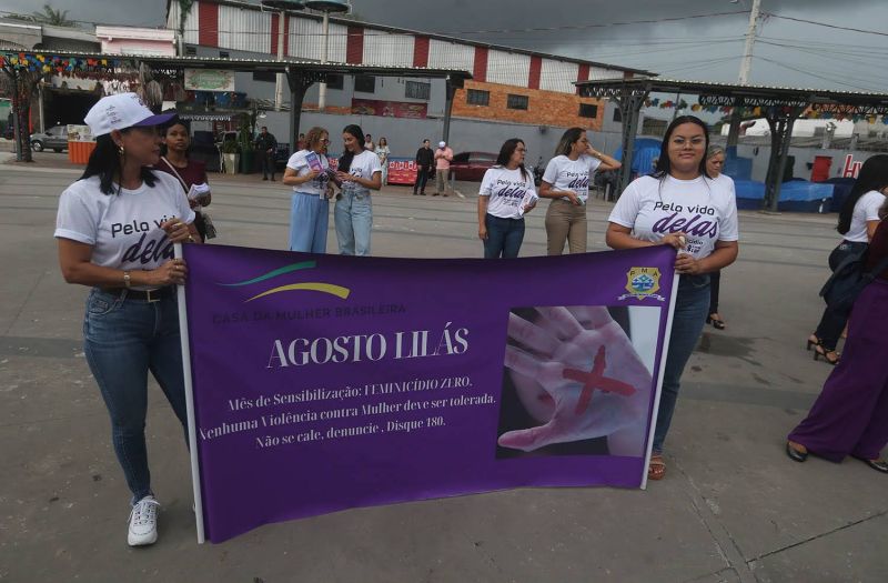 Agosto Lilás em alusão ao aniversário da Lei Maria da Penha no Parque Vila Maguary