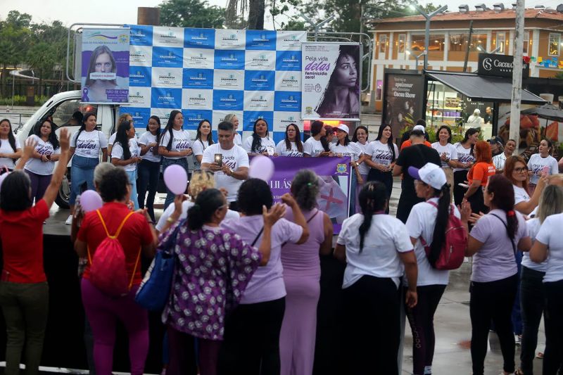 Agosto Lilás em alusão ao aniversário da Lei Maria da Penha no Parque Vila Maguary