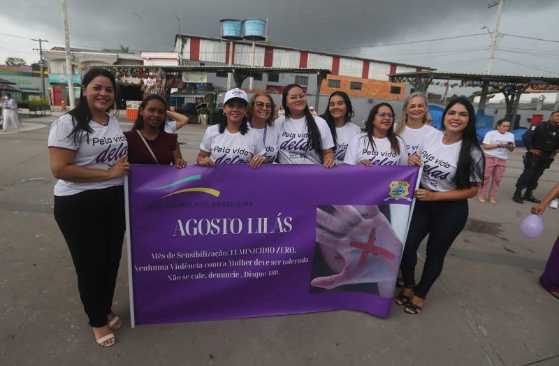 Agosto Lilás em alusão ao aniversário da Lei Maria da Penha no Parque Vila Maguary