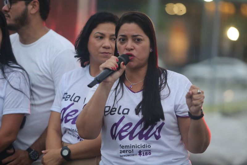 Agosto Lilás em alusão ao aniversário da Lei Maria da Penha no Parque Vila Maguary