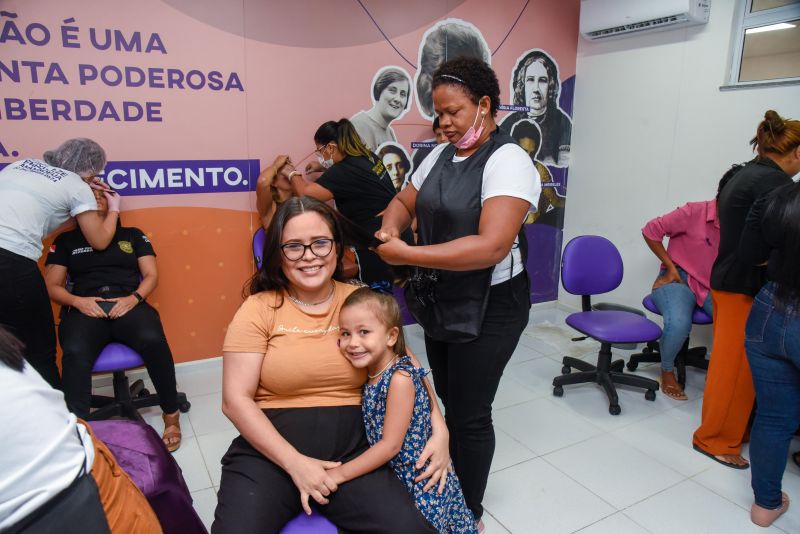 Ação agosto lilás na Casa da Mulher Brasileira