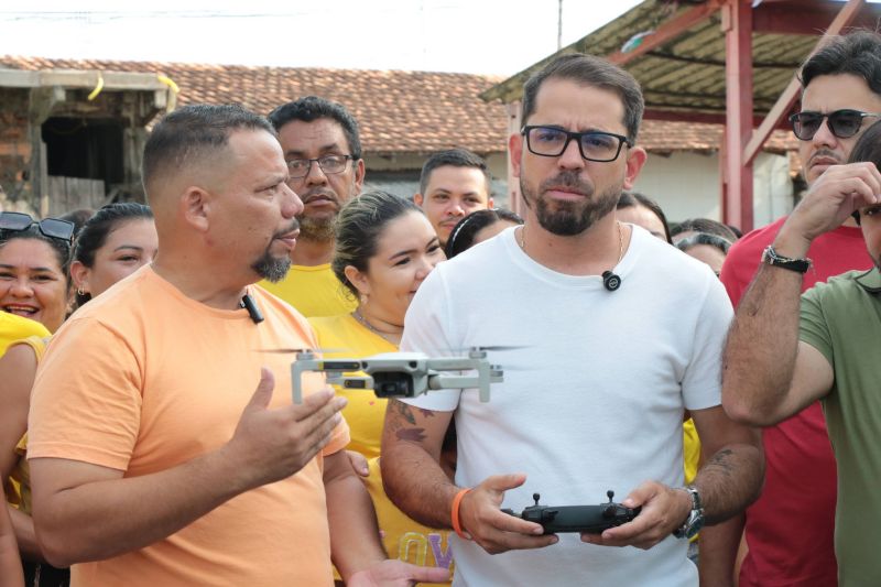 Voo inaugural para estudo de Regularização Fundiária na quadra principal da comunidade do Ariri