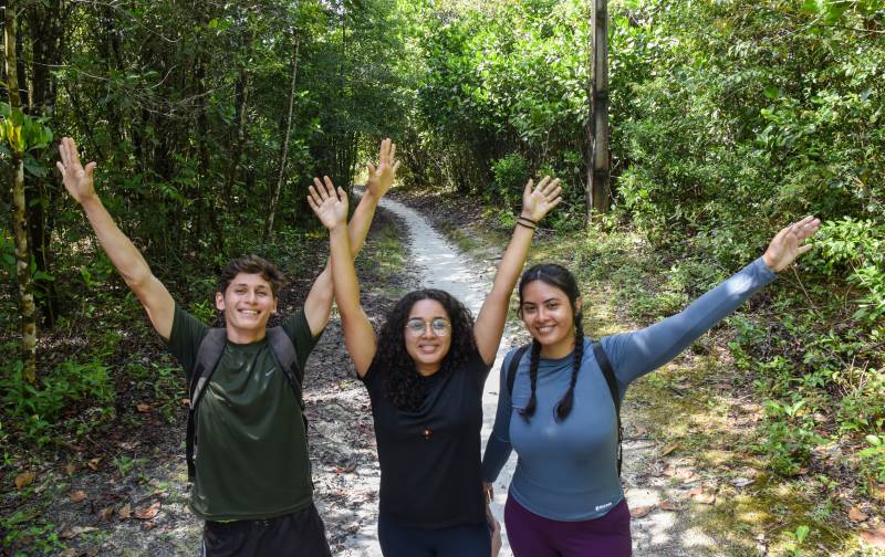 Ecotrilha: Wesley Nogueira, Márcia Dias, Alice Dias.