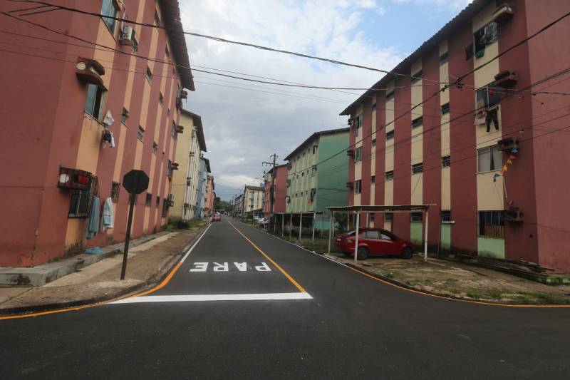 Asfalto transforma ruas do Conjunto Clodomir de Nazaré no Distrito Industrial
