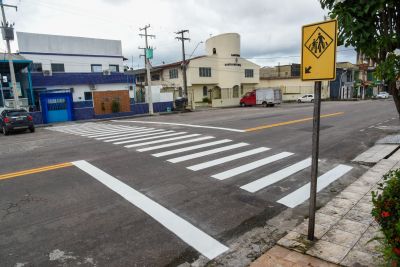 Prefeitura de Ananindeua revitaliza faixa de pedestre na travessa WE 32, no bairro do Coqueiro