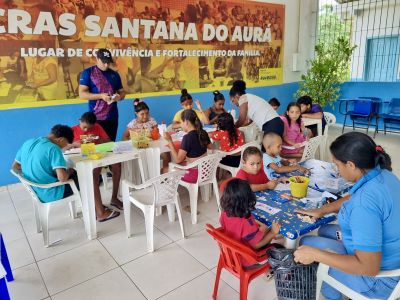 CRAS Santana do Aurá promove oficina de máscaras carnavalescas