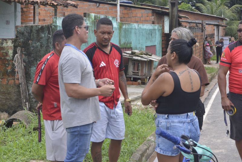 Apoio para famílias atingidas pelo alagamento no bairro do Aurá