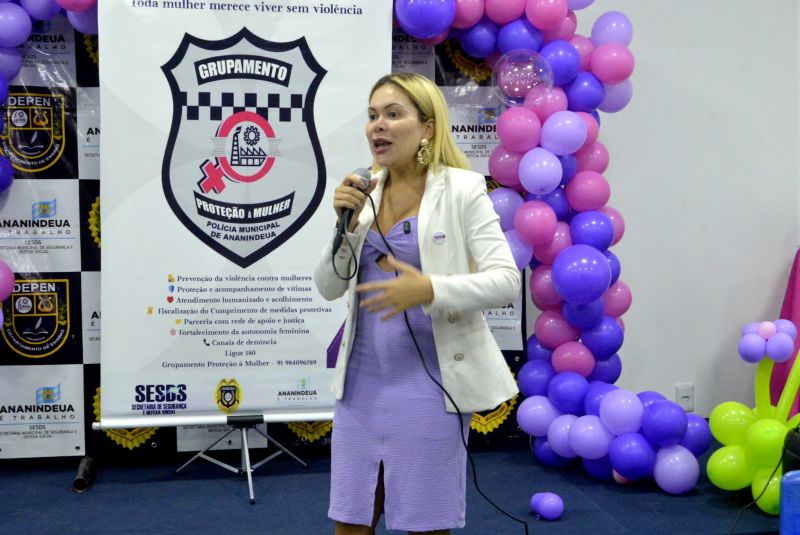 Roda de conversa para Protege Mulher na secretaria municipal de segurança Defesa Social