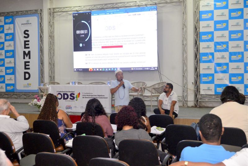 1ª Conferência Livre Municipal dos Objetivos de Desenvolvimento Sustentável (ODS) no auditório da SEMED