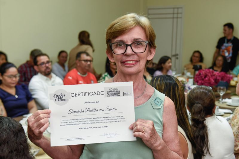 Certificação do curso profissionalizante Mesa Posta