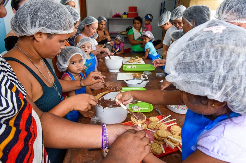 Oficina de chocolate no CRAS Uirapuru no Icuí