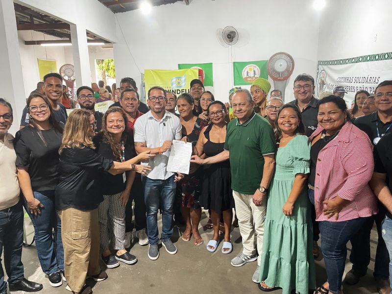 Assinatura de Ordem de Serviço para Implantação do Sisteminha e Cozinha Solidária no bairro Curuçambá