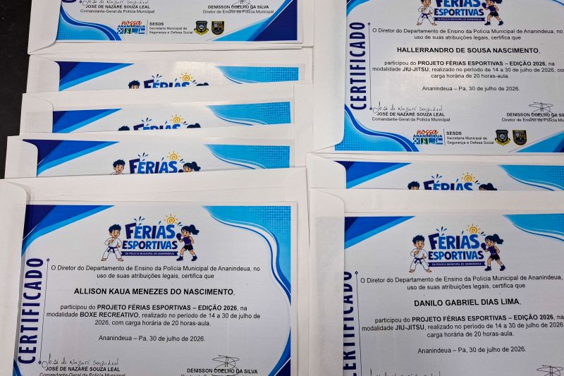 Encerramento das Férias Esportivas e entrega dos Certificados