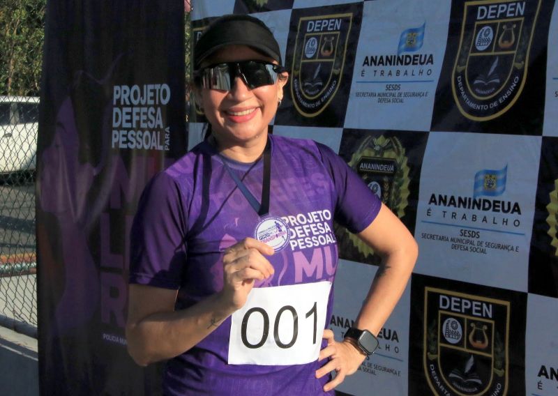 Corrida do projeto Defesa Pessoal para Mulheres (PDP-Mulheres) na Orla do Icuí
