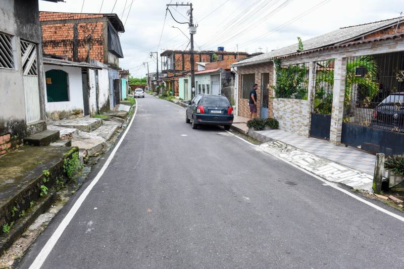 Ruas entregues no bairro Águas Lindas.