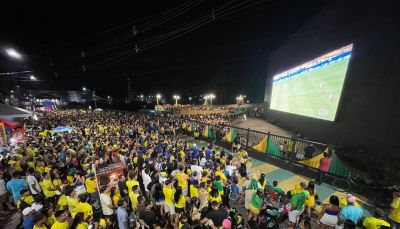 Moradores de Ananindeua celebram classificação do Brasil em dois grandes pontos de festa da cidade