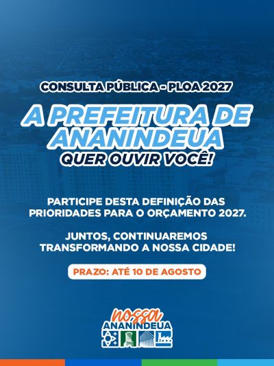 Prefeitura de Ananindeua realiza para Consulta Pública para a LOA 2027