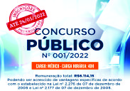 banner: Concurso Público 001/2022